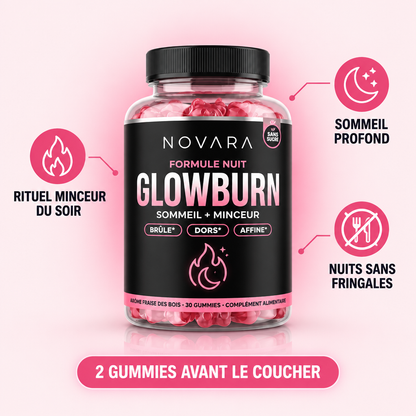 GlowBurn | Gummies brûle-graisses pour la nuit - Fraise des bois