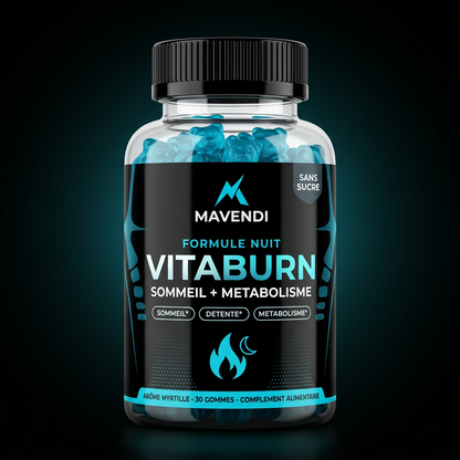 VitaBurn | Gummies brûle-graisses de nuit pour homme à la mélatonine – Myrtille